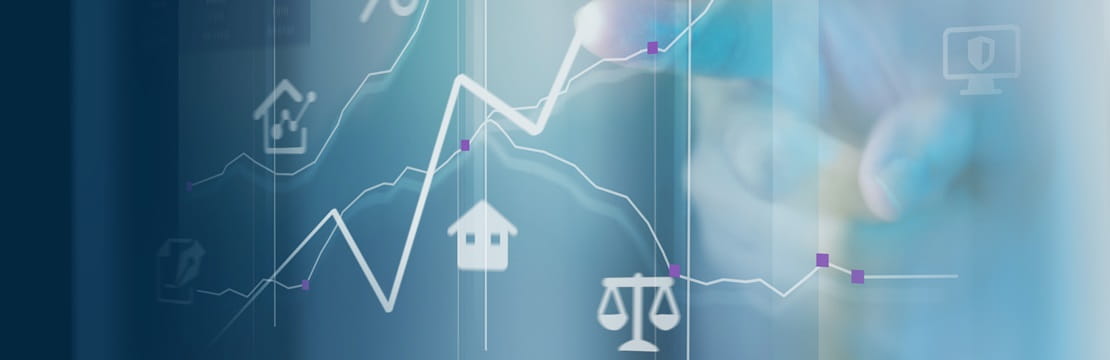 Close up of a blue chart